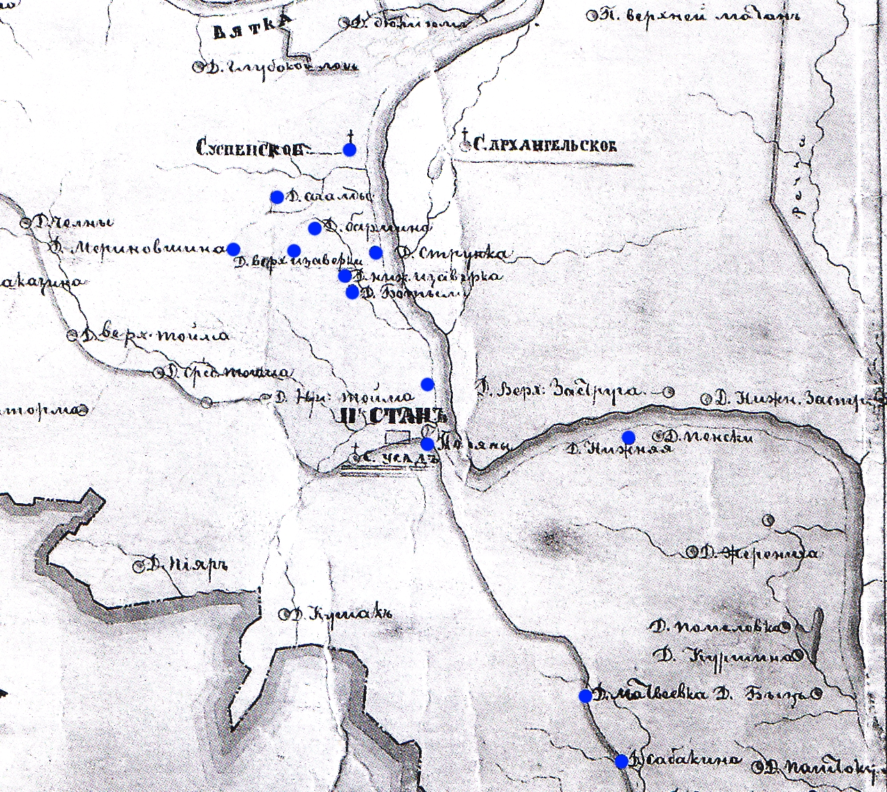 Карта вятские поляны спутник